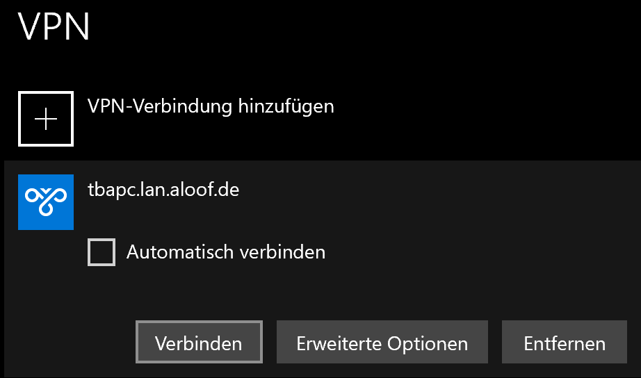 Windows VPN-Verbindung