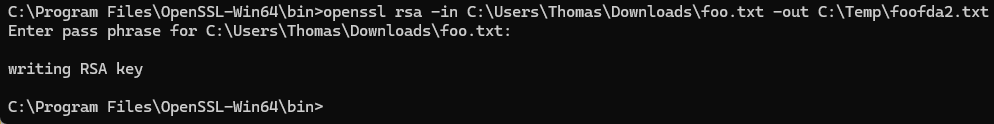 OpenSSL im Terminal